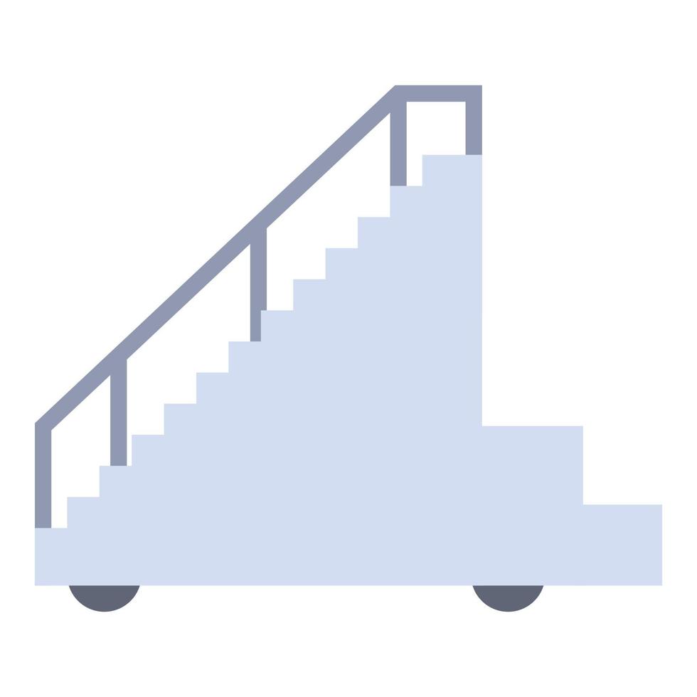 Plane ladder icon, cartoon style vector