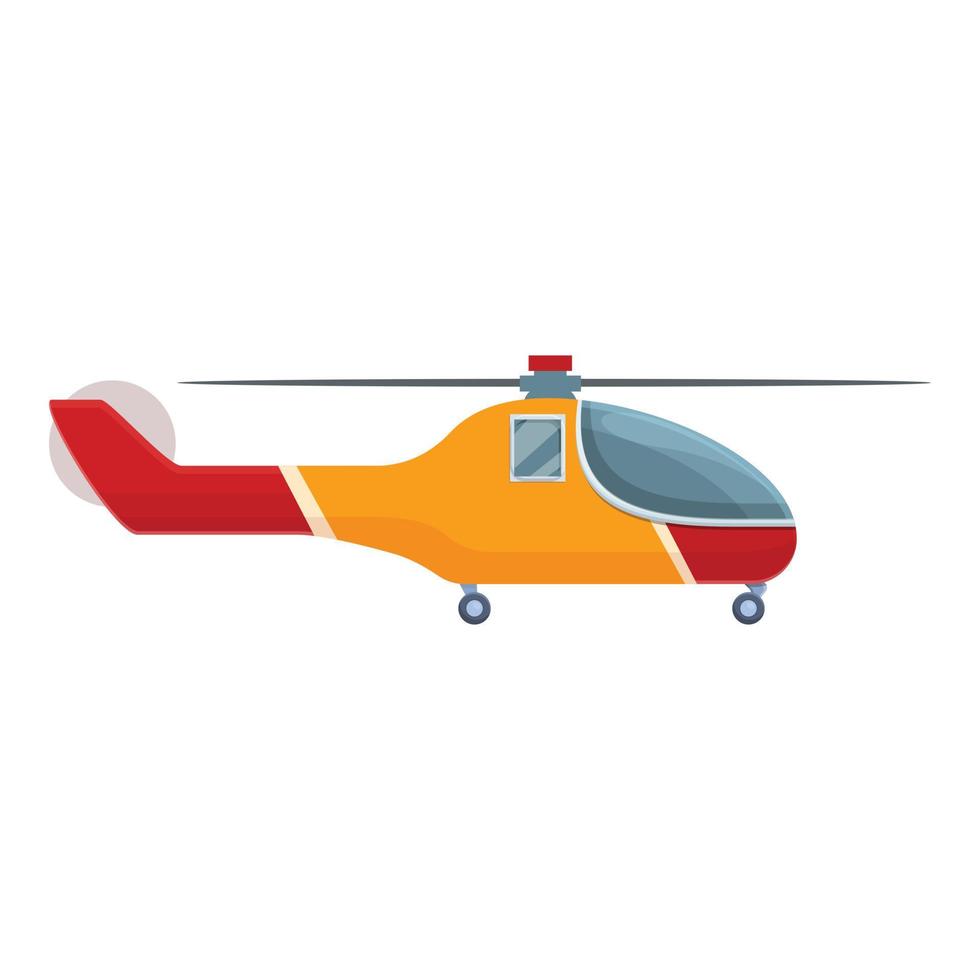 Medicine rescue helicopter icon, cartoon style vector