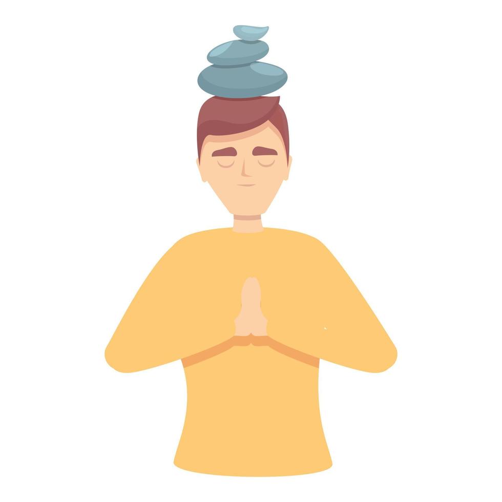 Zen mind icon cartoon vector. Work concentration vector