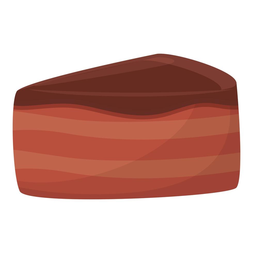 Chocolate piece cake icon cartoon vector. Cocoa candy vector