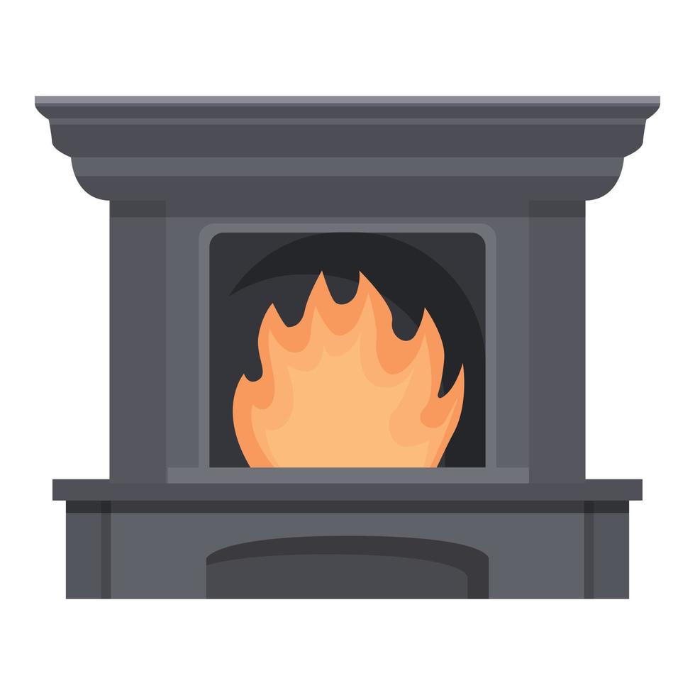 Baker furnace icon cartoon vector. Burning fire vector