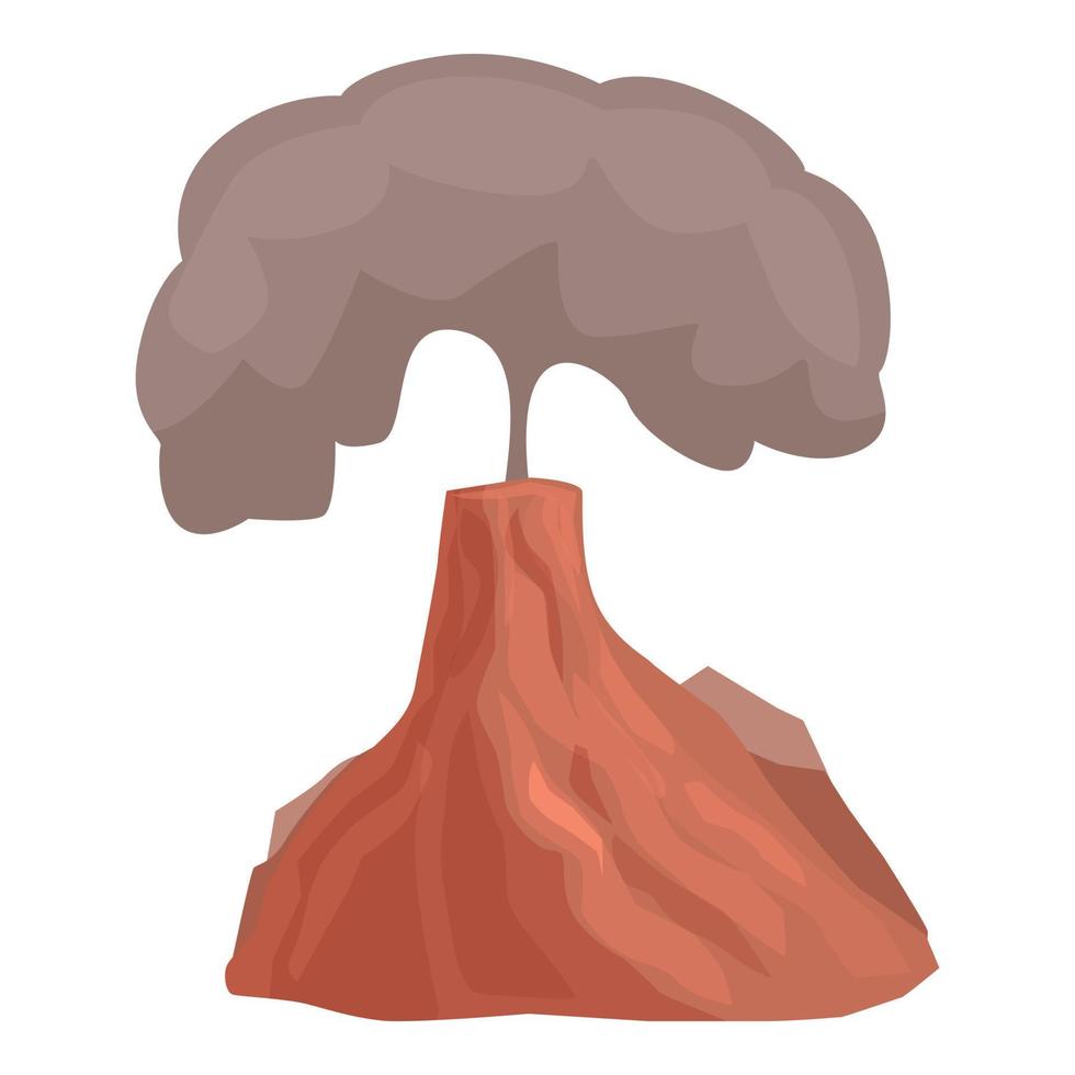 Volcano disaster icon cartoon vector. Volcanic eruption vector