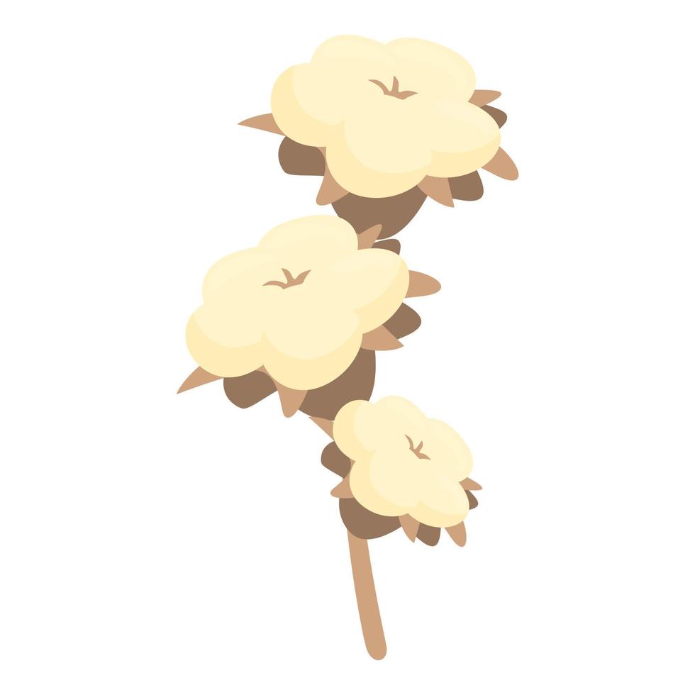 Natural plant icon cartoon vector. Organic cotton vector