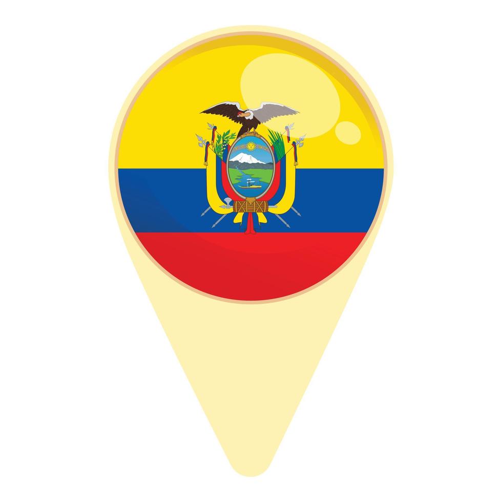 Ecuador location icon cartoon vector. Travel culture vector