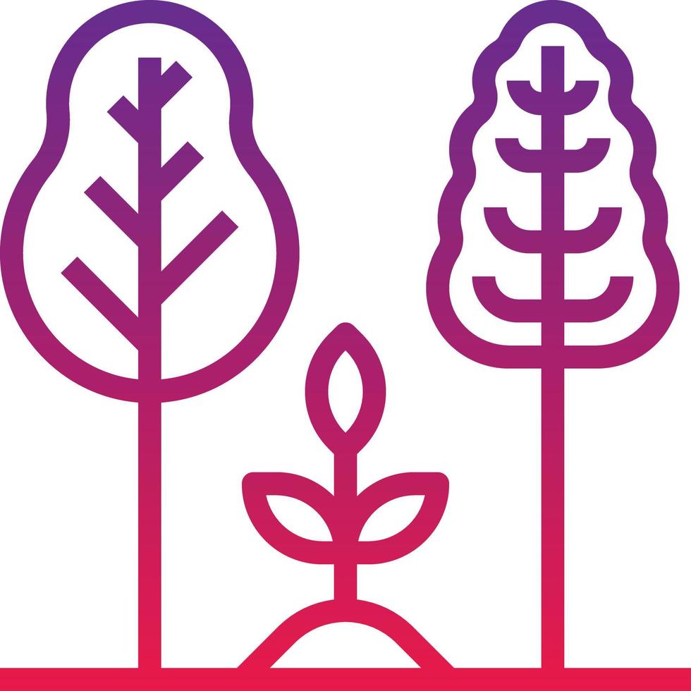 plant grow forest tree ecology - gradient icon vector