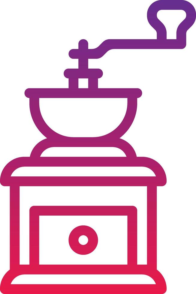 grinder coffee cafe restaurant - gradient icon vector