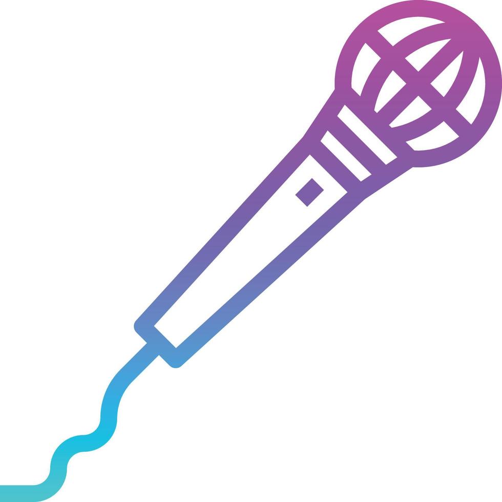 microphone music musical instrument karaoke - gradient icon vector