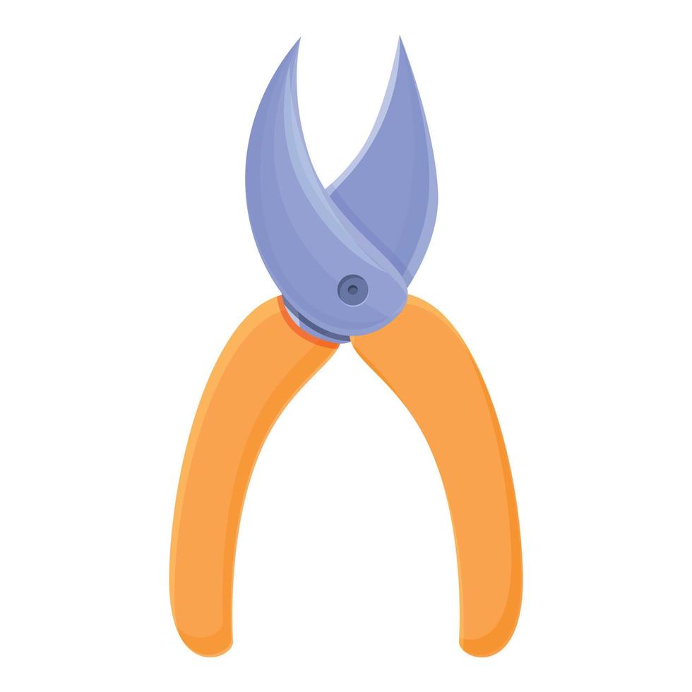 Horticulture secateurs icon, cartoon style vector