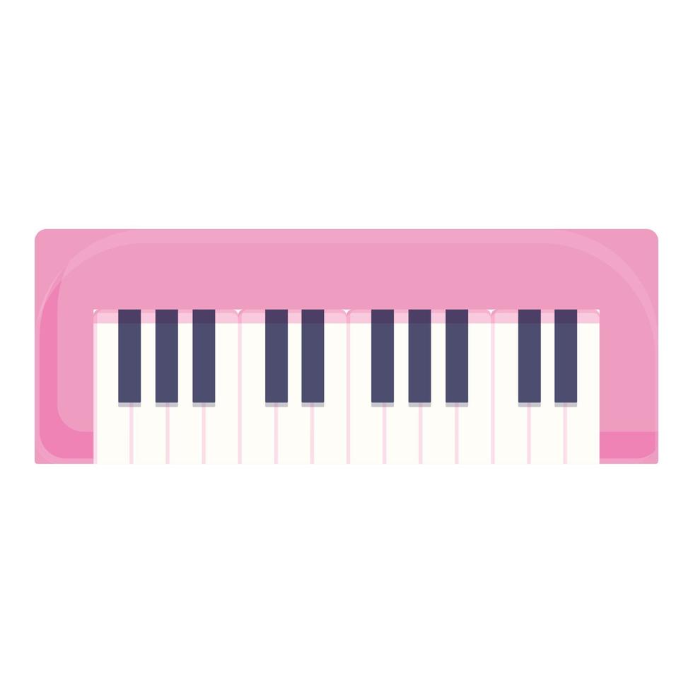 vector de dibujos animados de icono de juguete de piano. estante de la tienda