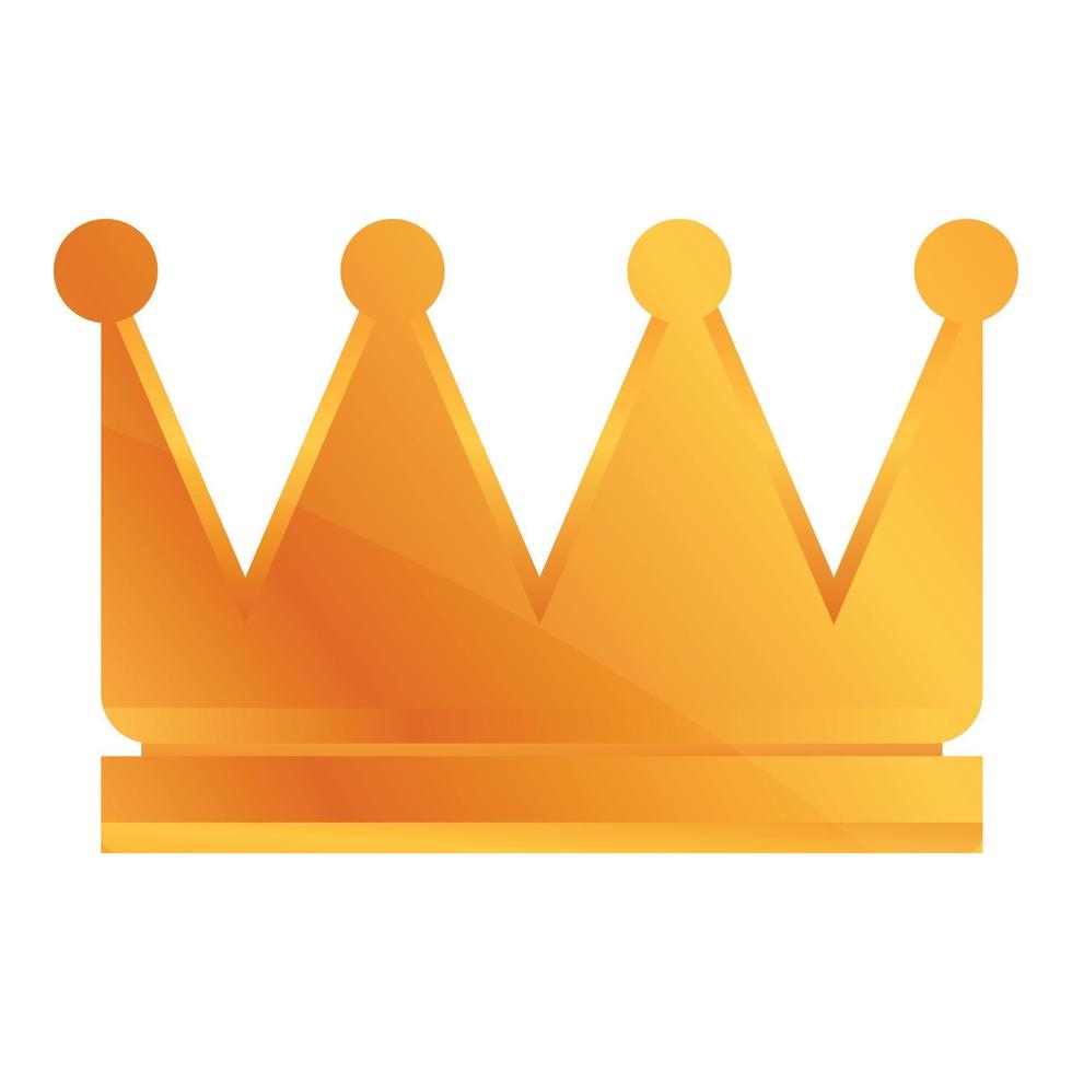 Ranking crown icon, cartoon style vector
