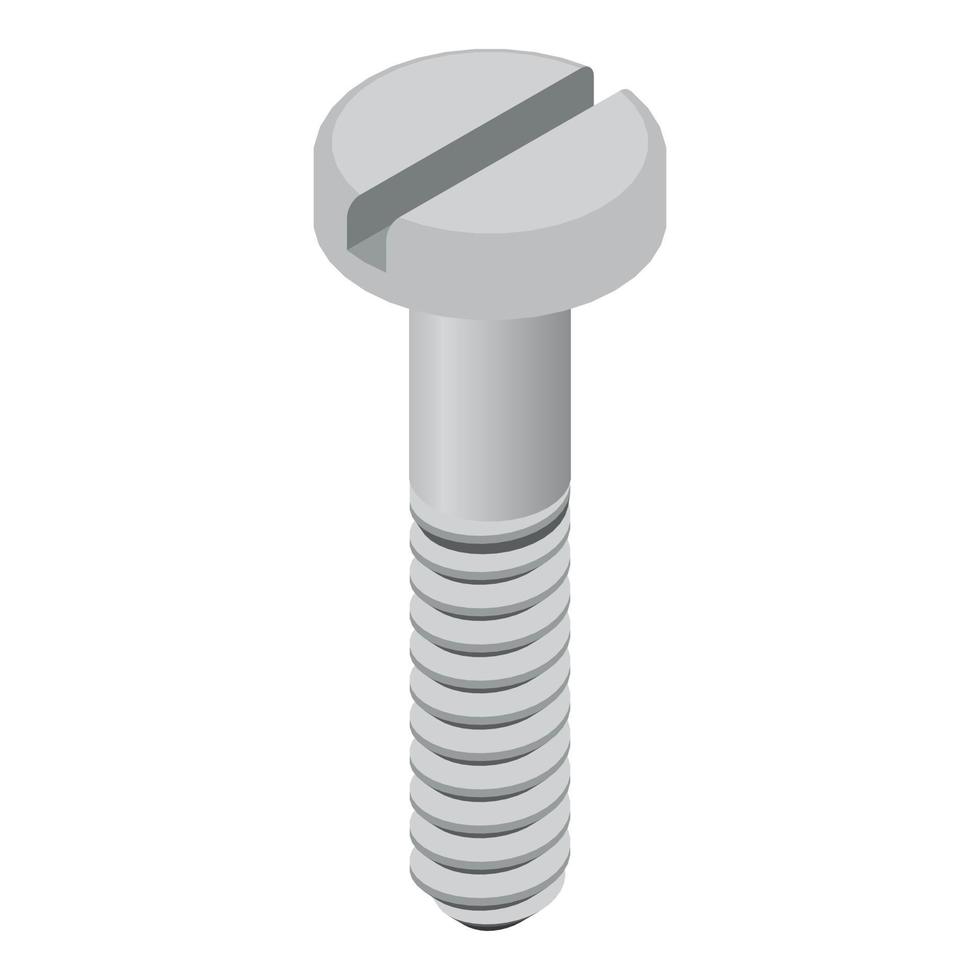 Lock screw icon, isometric style vector