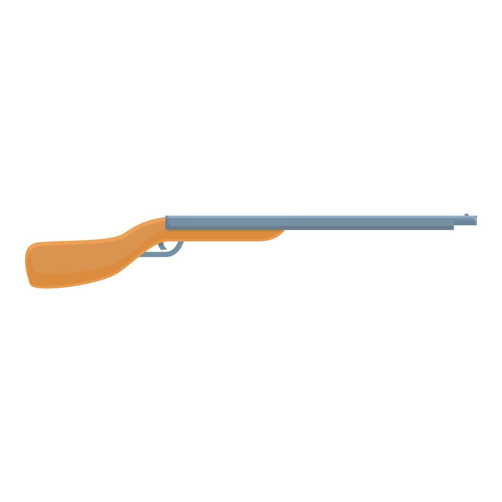 Hunting rifle icon, cartoon style vector