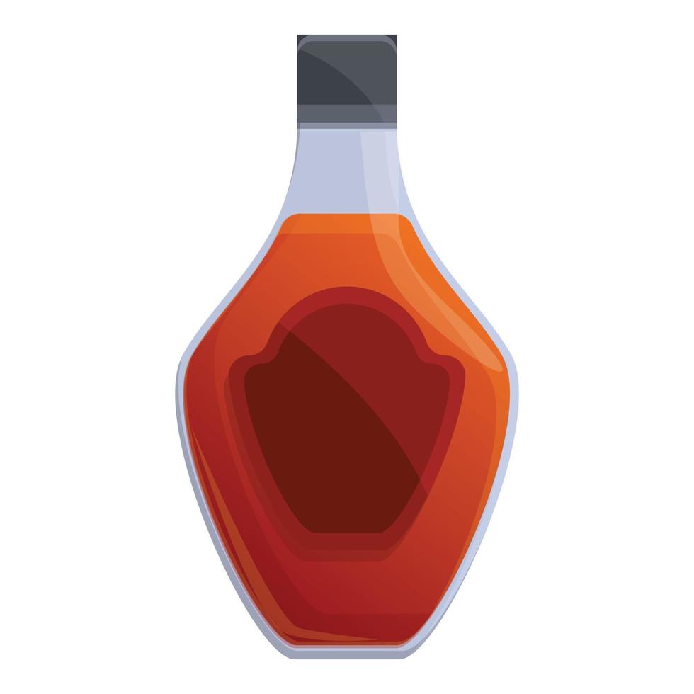 icono de botella de la industria del bourbon, estilo de dibujos animados vector