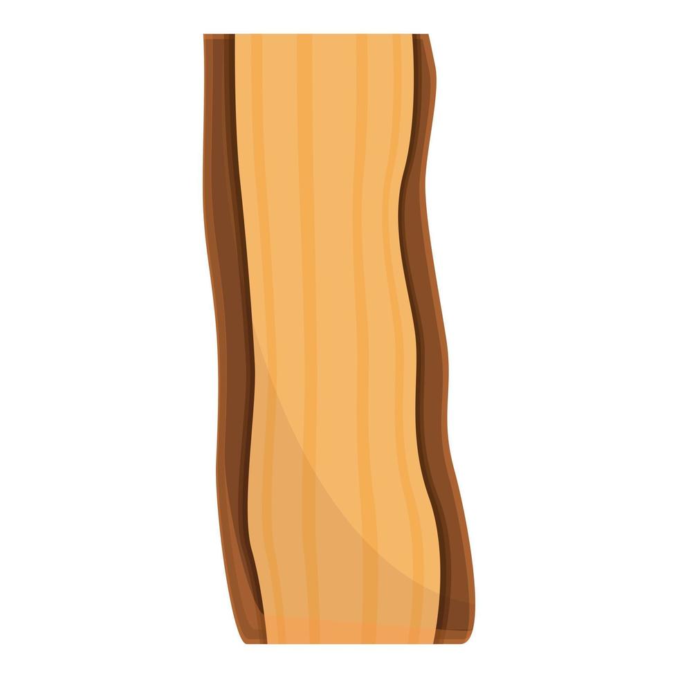 Crack tree plank icon, cartoon style vector