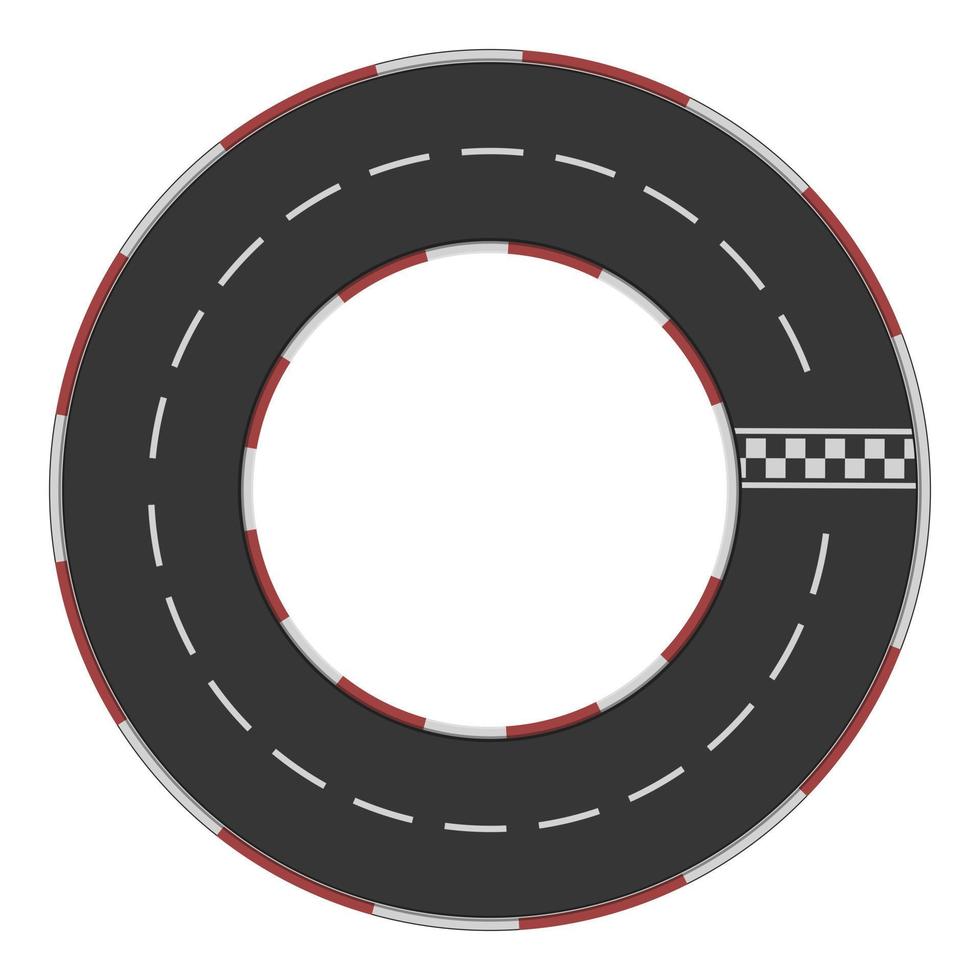 Round racetrack icon cartoon vector. Car race vector