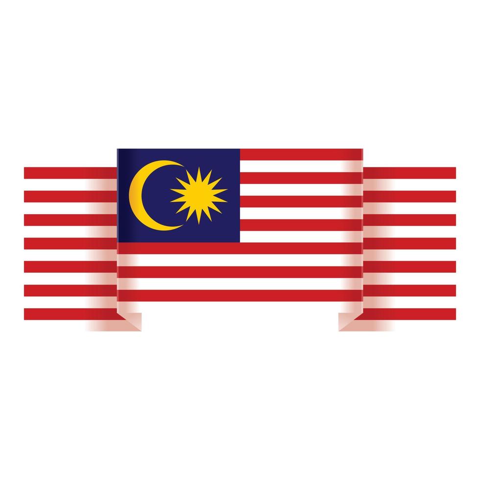 Malaysia nation icon cartoon vector. Country flag vector