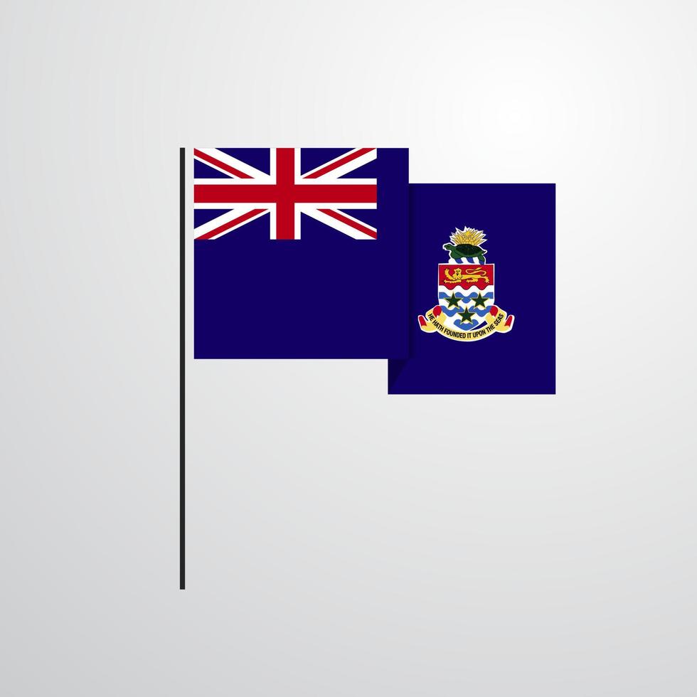 vector de diseño de bandera ondeante de islas caimán