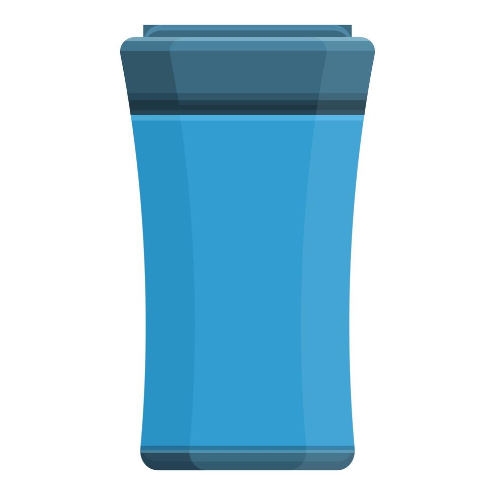 Plastic thermo cup icon, cartoon style vector
