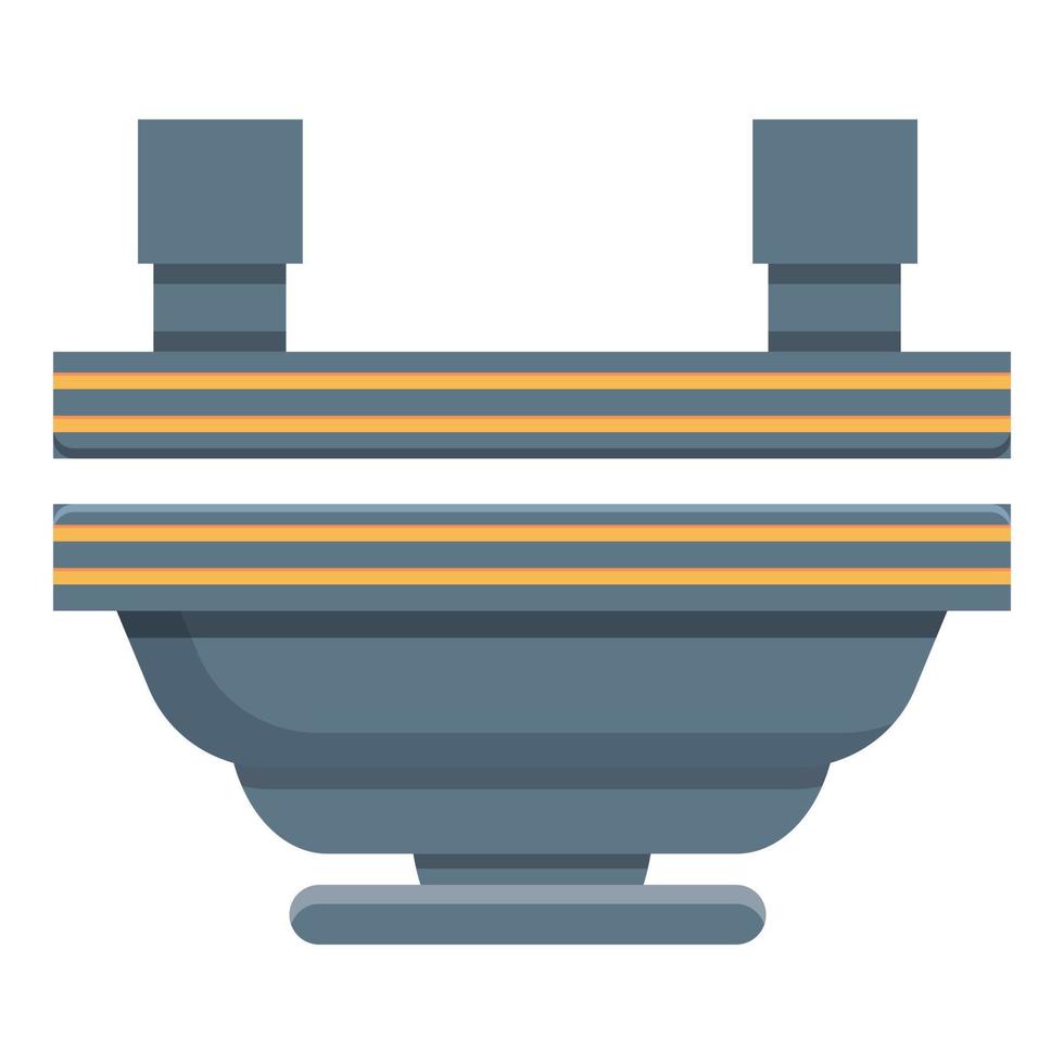 Action press form machine icon, cartoon style vector