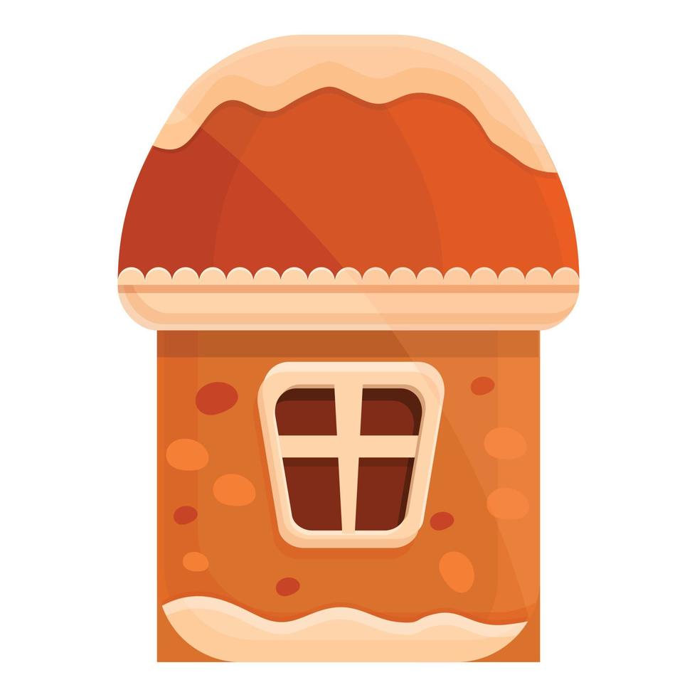 Icing gingerbread icon, cartoon style vector