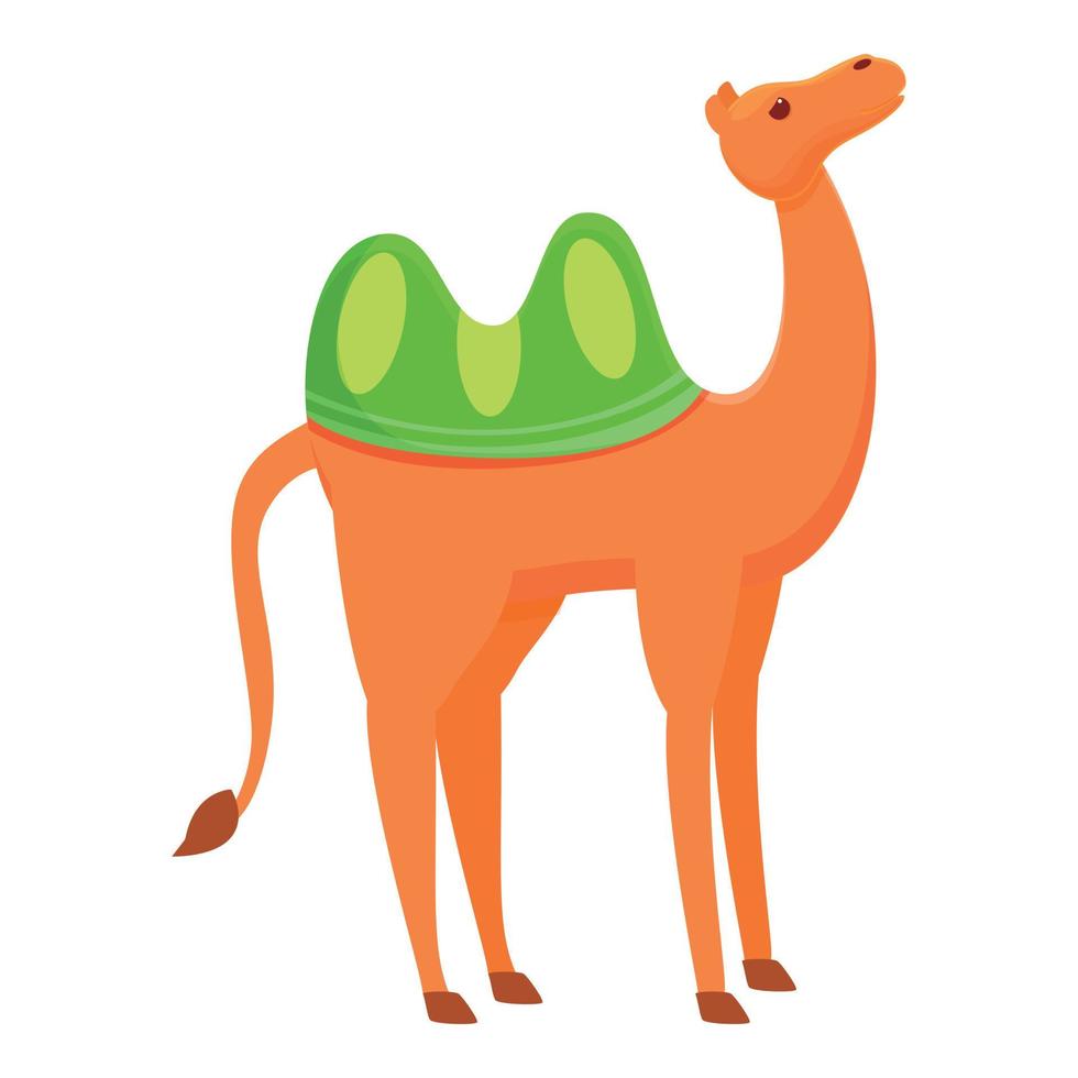 icono de camello vivo, estilo de dibujos animados vector