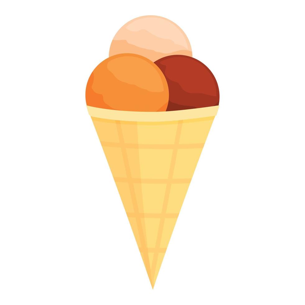 Water park ice cream icon, cartoon style vector