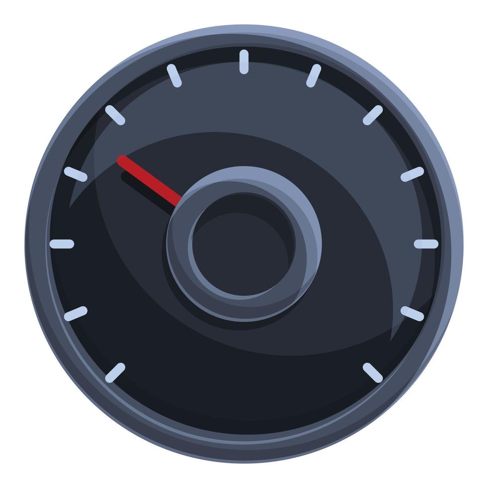 Car red arrow speedometer icon, cartoon style vector