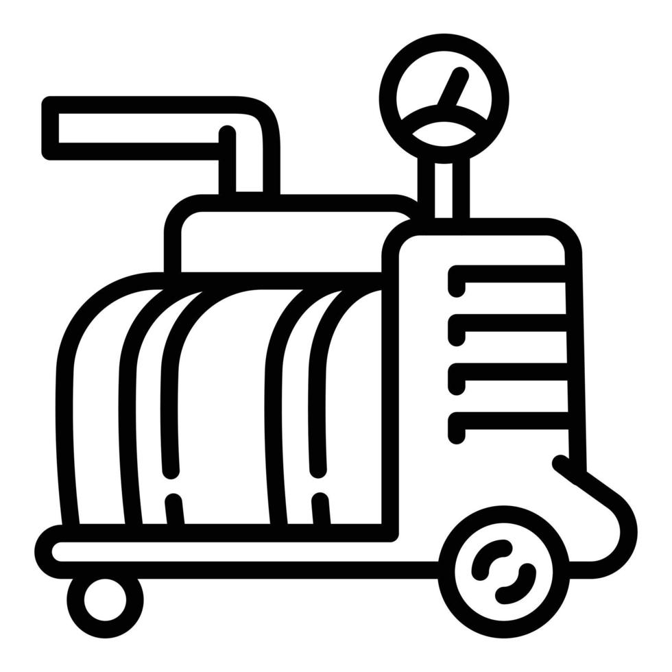 Factory pool compressor icon, outline style vector