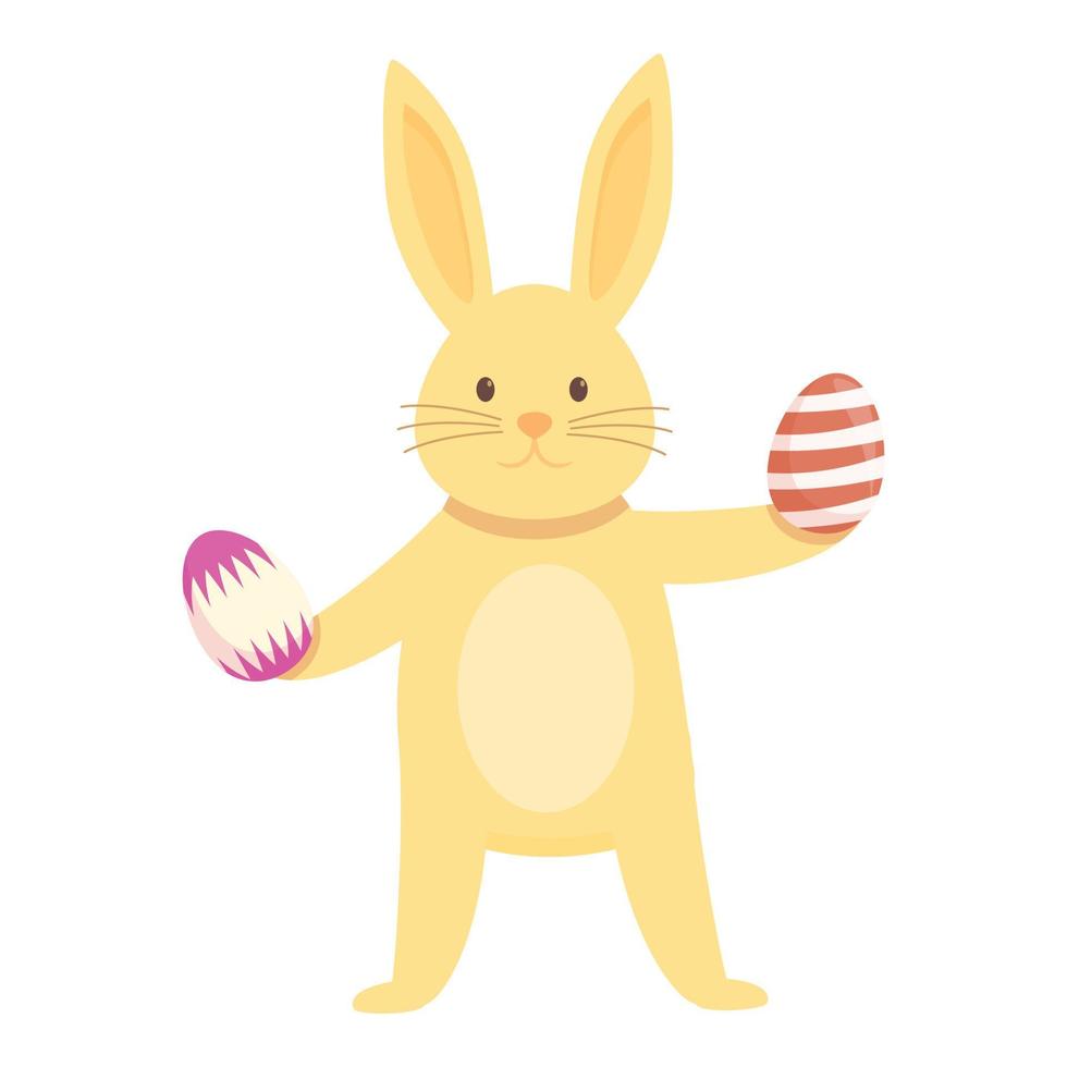 vector de dibujos animados de icono de conejo de Pascua. lindo feliz