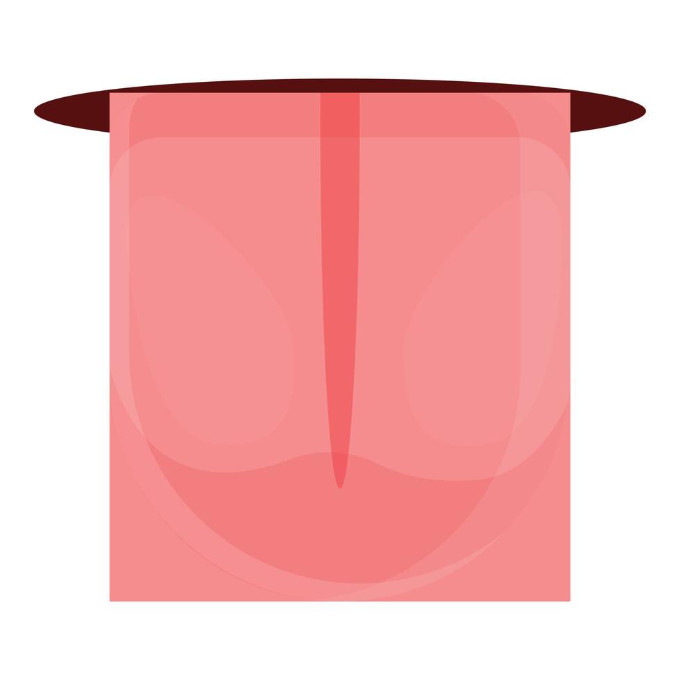 Tongue sense icon, cartoon style vector