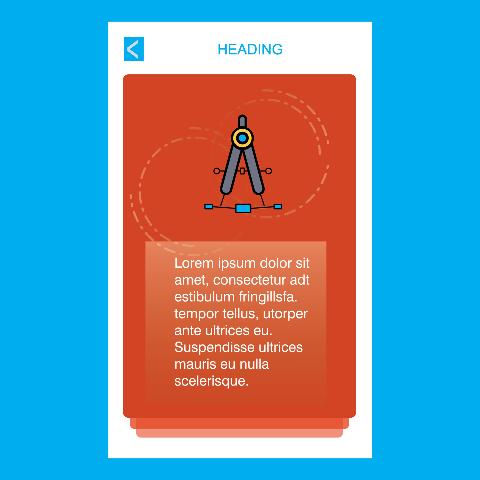 Compass mobile vertical banner design design Vector 14349884 Vector Art