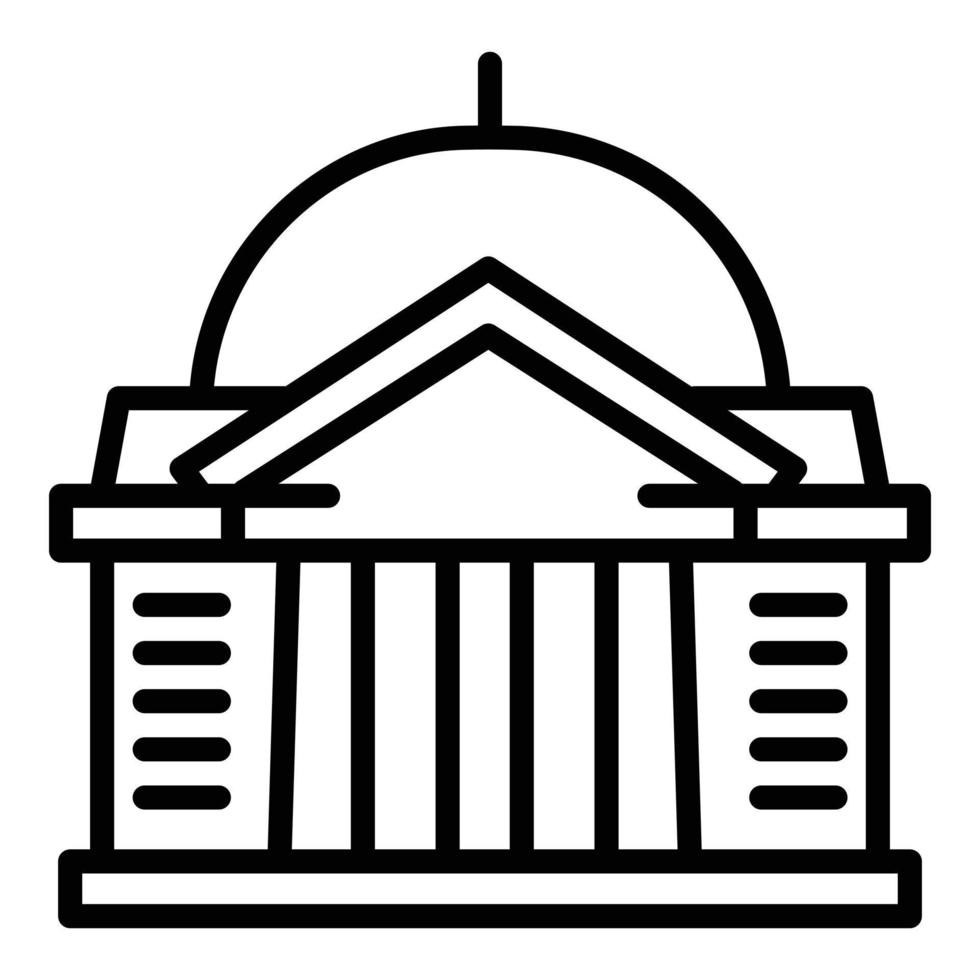 City courthouse icon, outline style vector