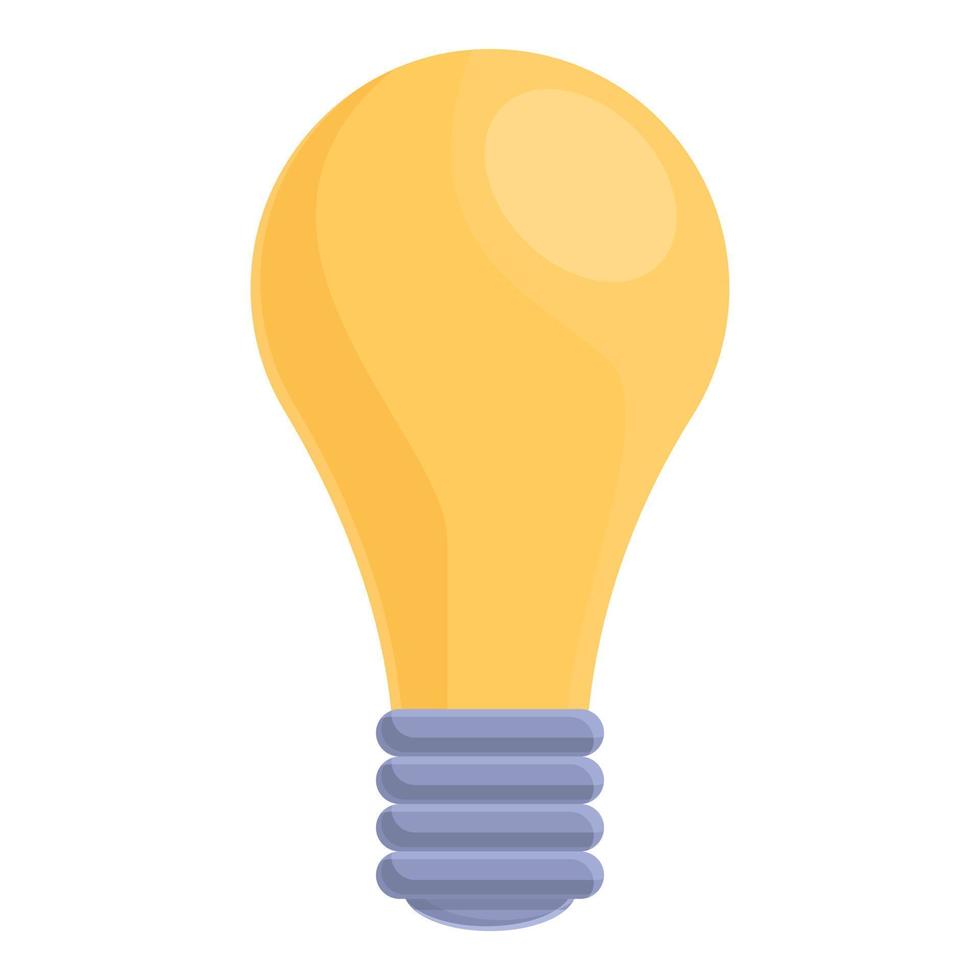 Idea bulb icon, cartoon style vector