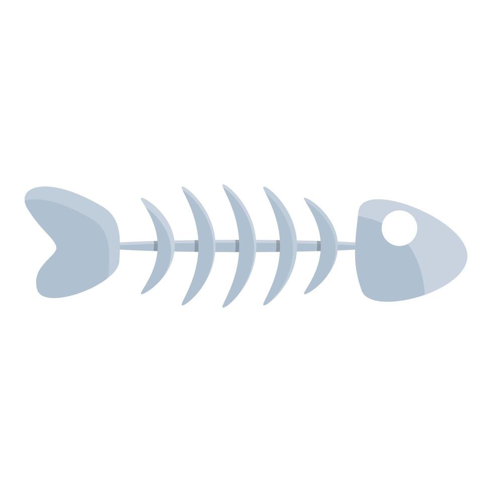 Fish bones icon, cartoon style vector