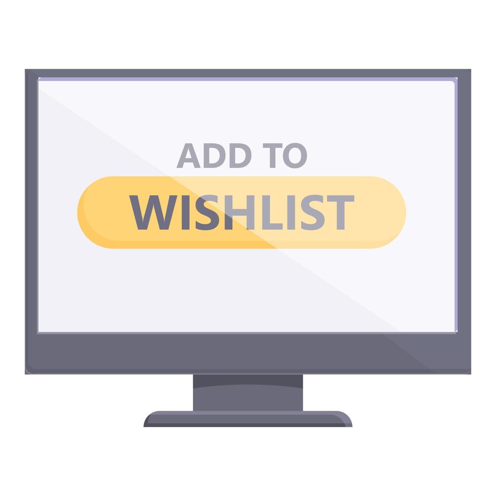 Online wishlist icon cartoon vector. Store list vector