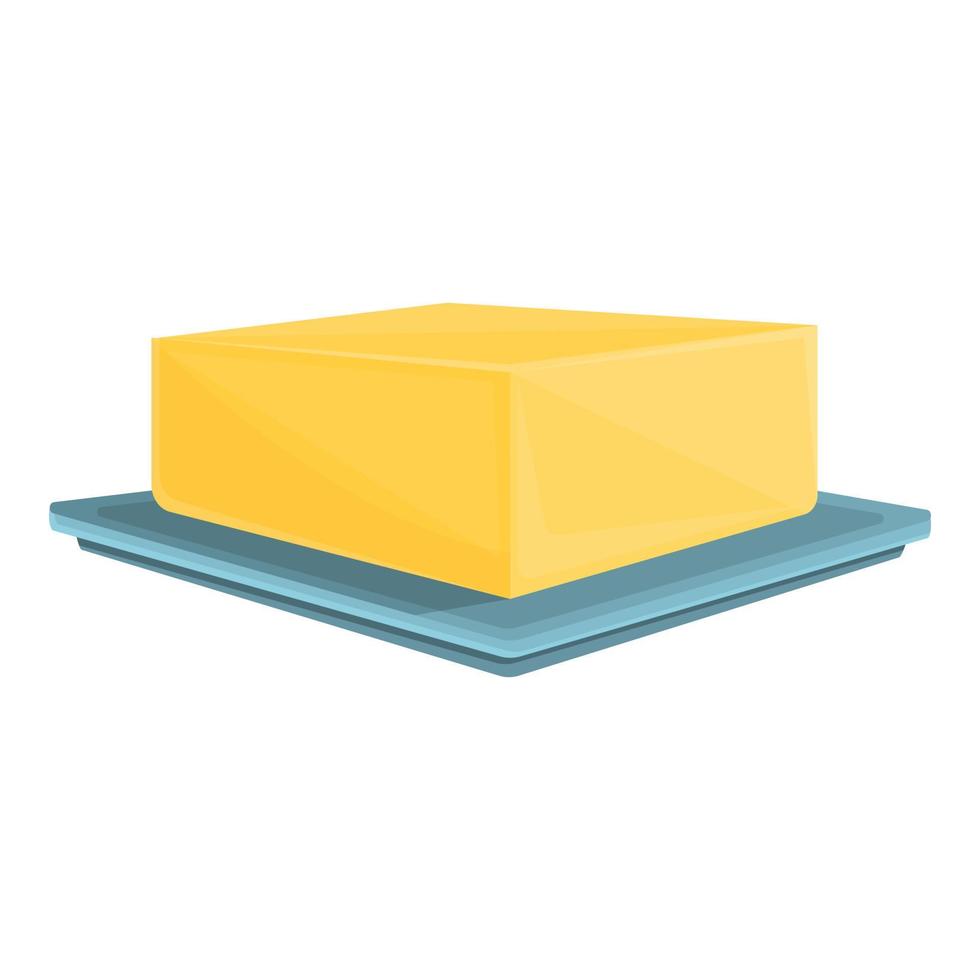 Butter vitamin icon, cartoon style vector