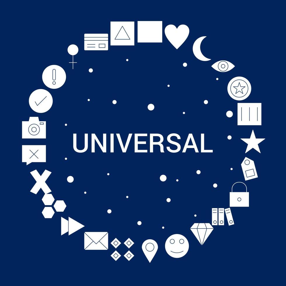 Creative Universal icon Background vector