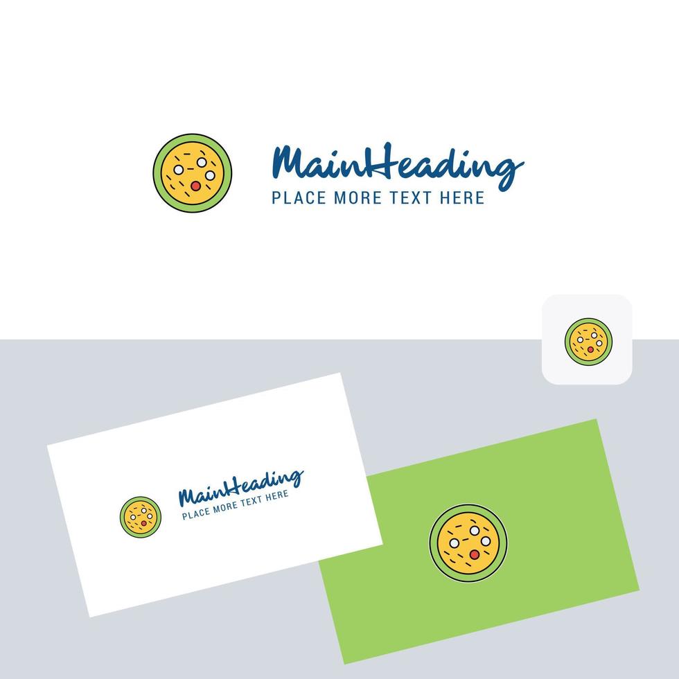 Bacteria on plate vector logotype with business card template Elegant corporate identity Vector