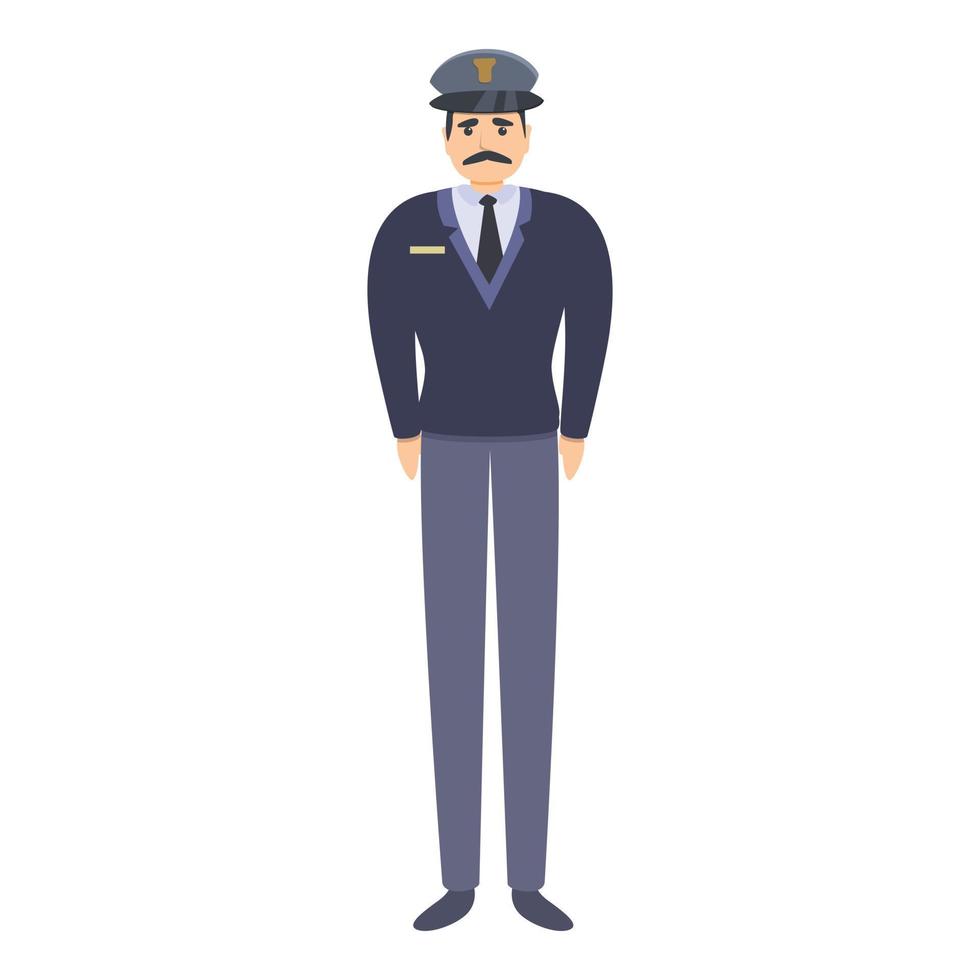 icono de uniforme militar de policía, estilo de dibujos animados vector