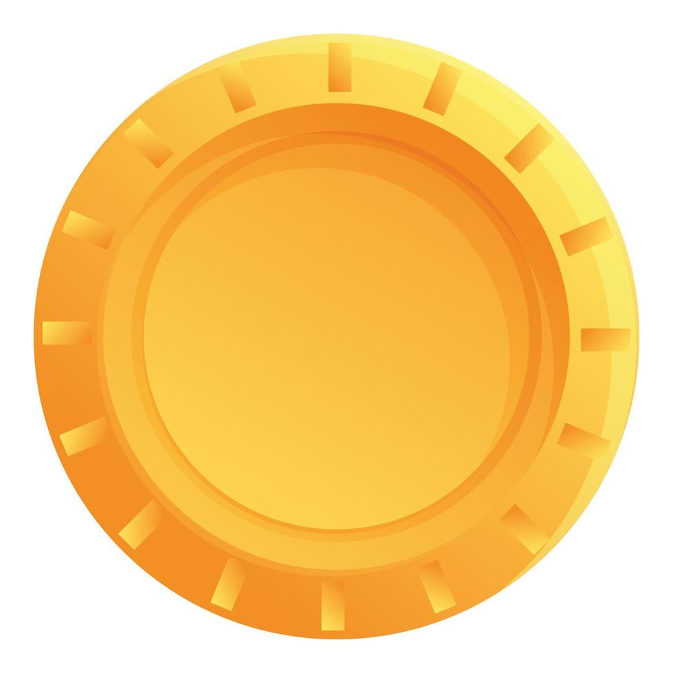 Gold coin icon cartoon vector. Casino machine vector