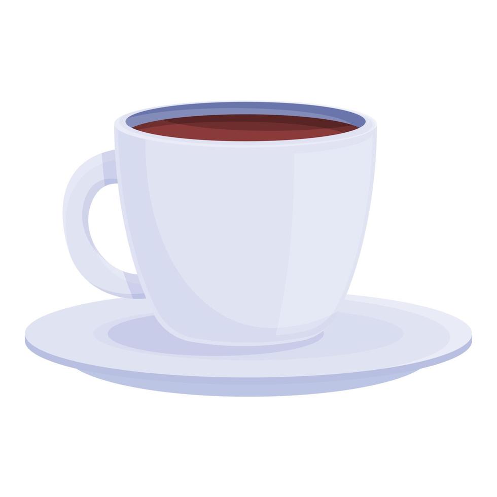 Hot coffee cup icon cartoon vector. Morning cafe vector