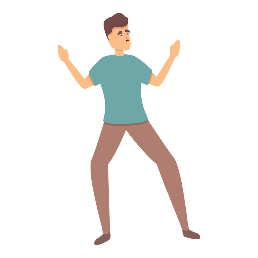 Man fear icon cartoon vector. Stress attack vector