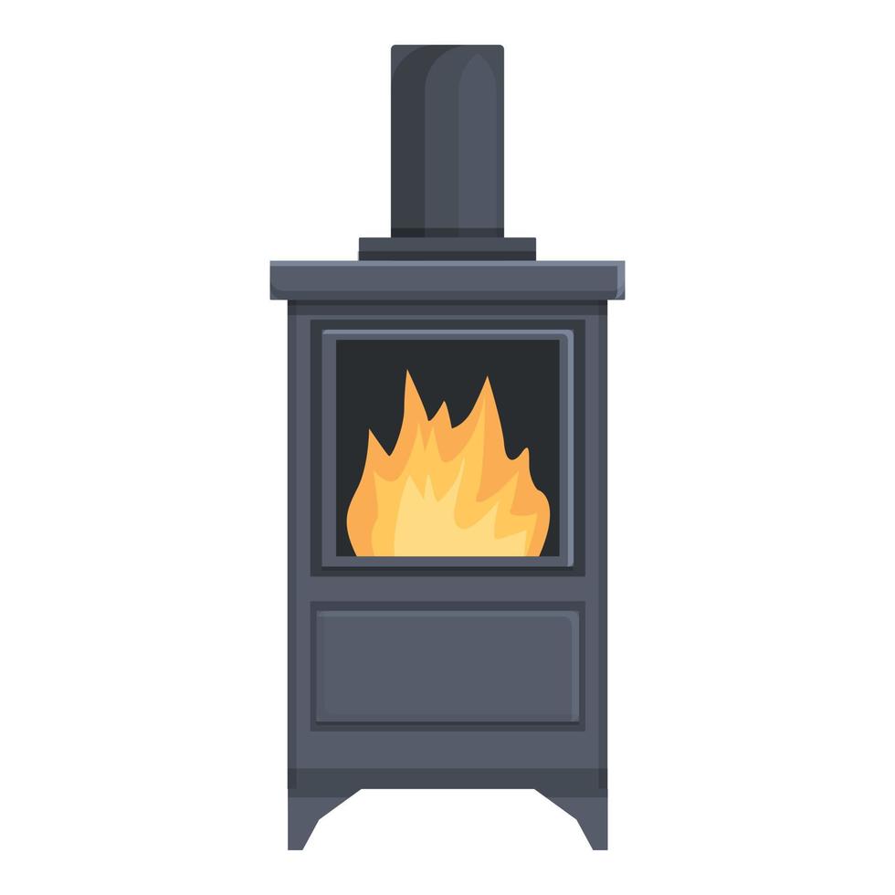 vector de dibujos animados de icono de horno de repisa. estufa de fuego