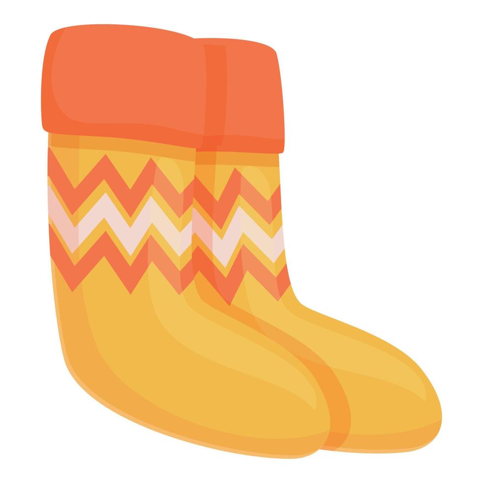 Wool socks icon cartoon vector. Winter sock vector