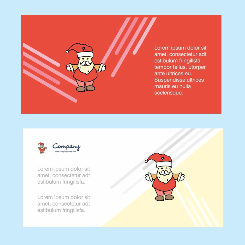 plantilla de banner de negocios corporativos abstractos de santa claus banner de negocios de publicidad horizontal vector