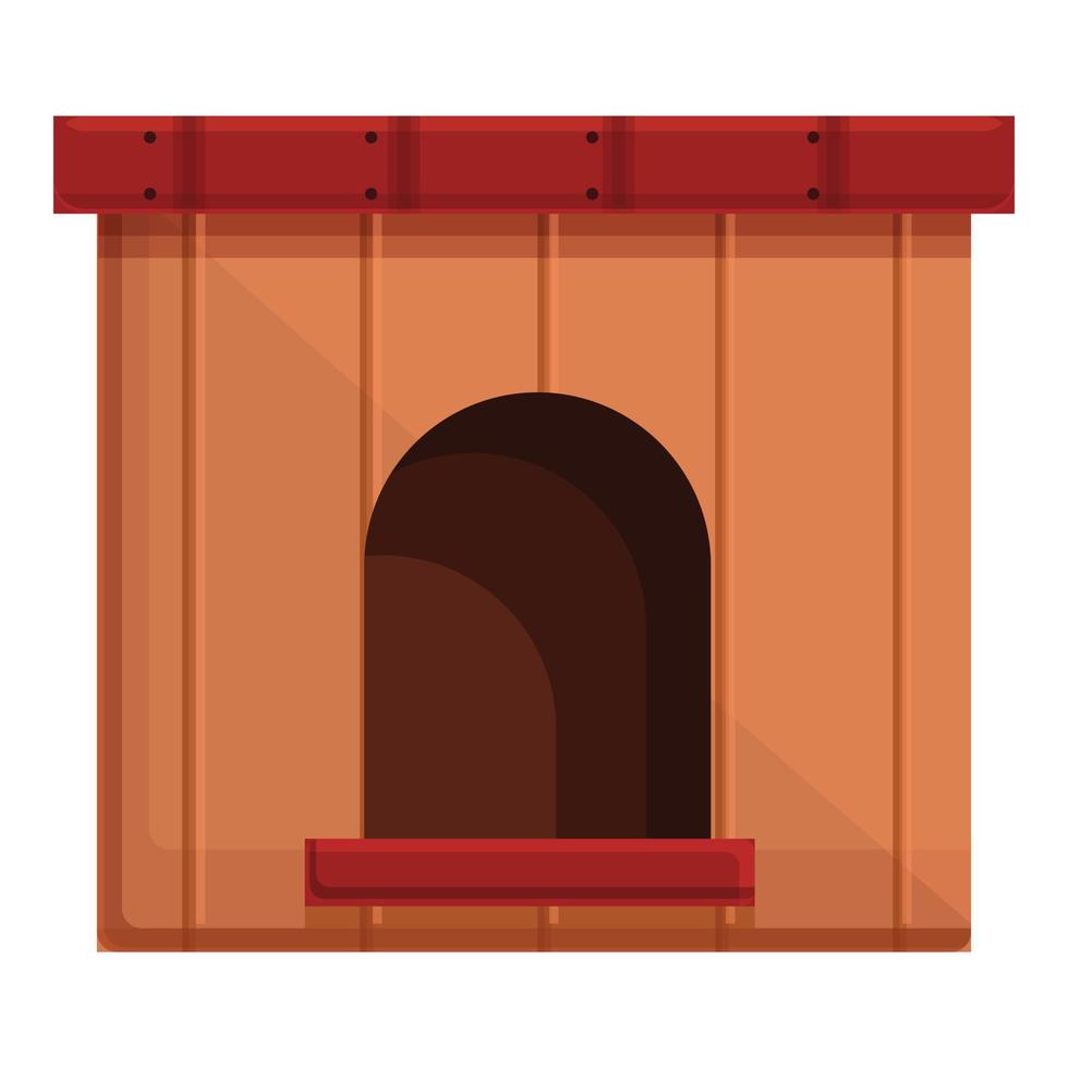 Classic doghouse icon cartoon vector. Puppy kennel vector