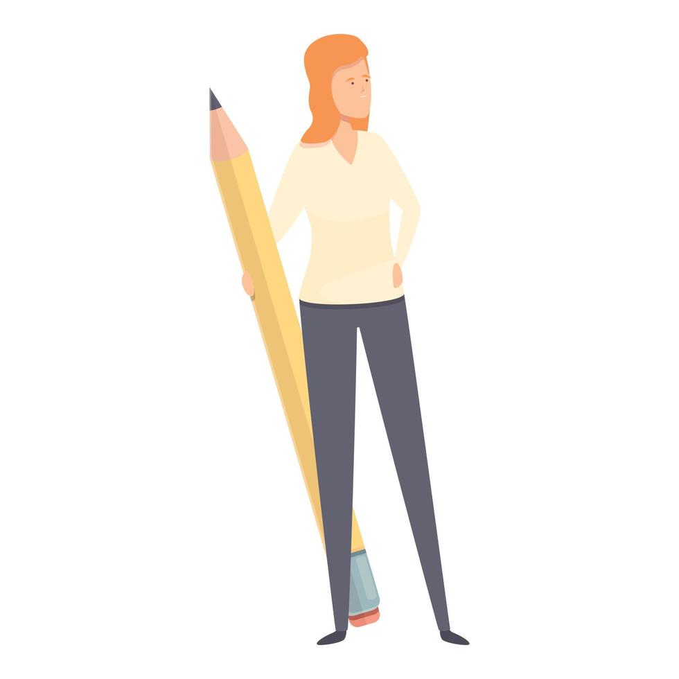 Pencil indicator icon cartoon vector. Cost product vector