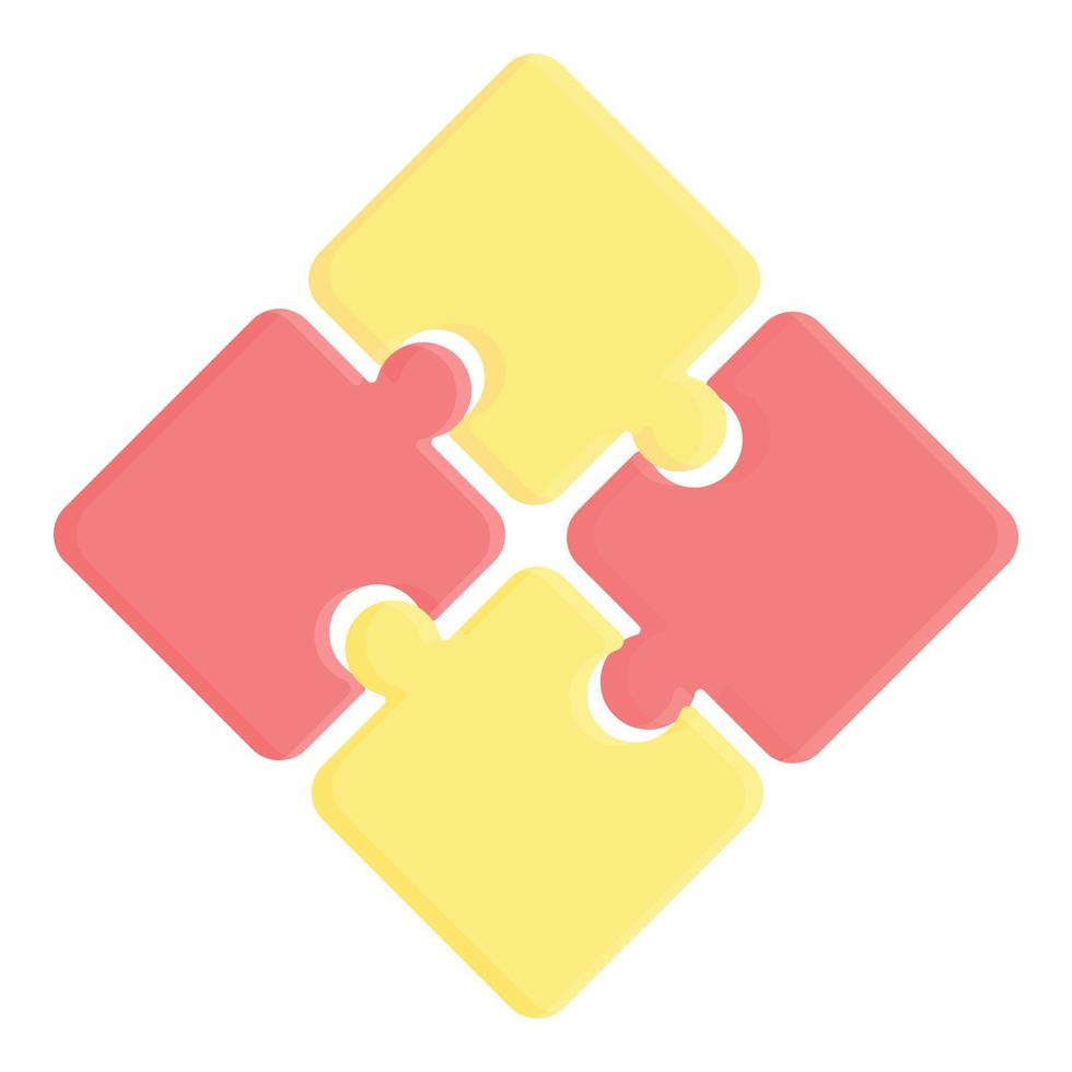 Puzzle game icon cartoon vector. Kids education vector