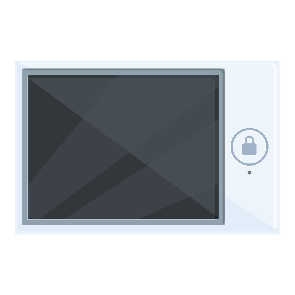 Telephone intercom icon cartoon vector. Video door vector