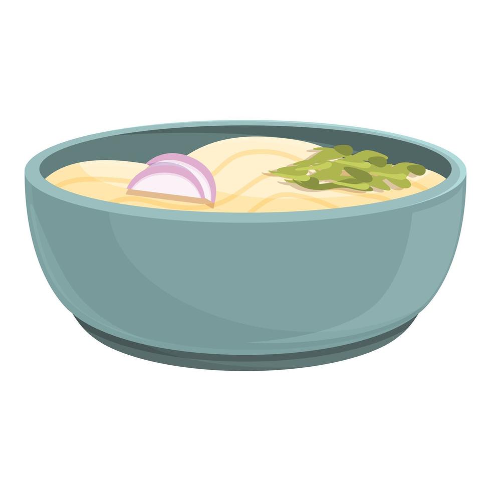 vector de dibujos animados de icono de comida japonesa. sopa japonesa